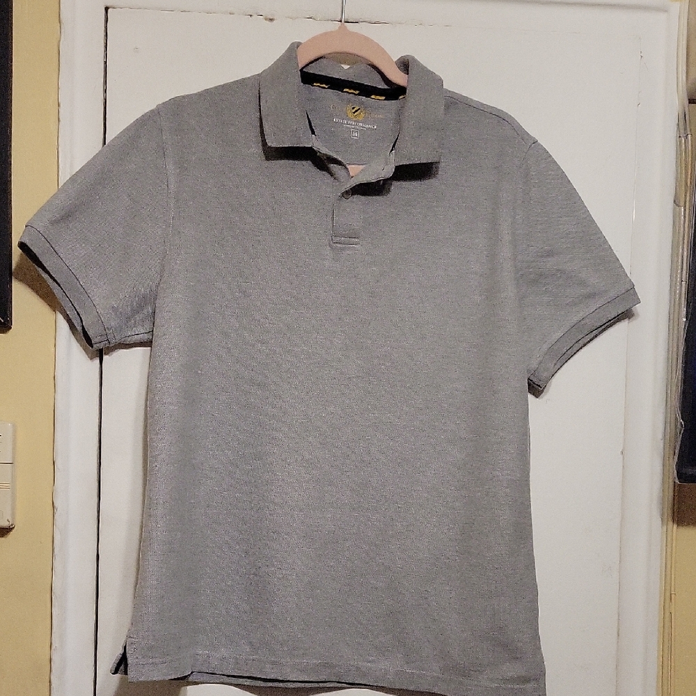 Men's Club Room Short Sleeve Gray Polo Shirt Size M - Picture 1 of 13
